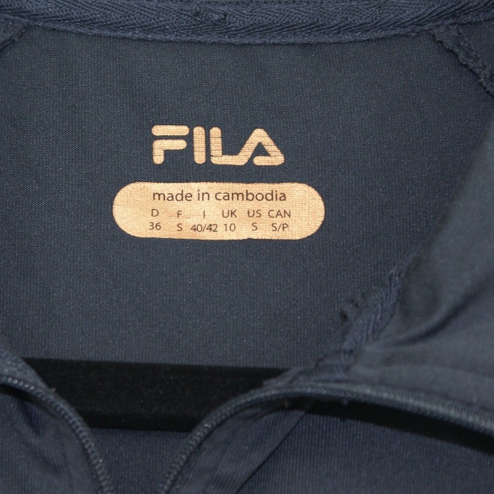 Fila Women Gray Full Zip Track Jacket Rose Gold Accents Thumbholes Small - Picture 3 of 14